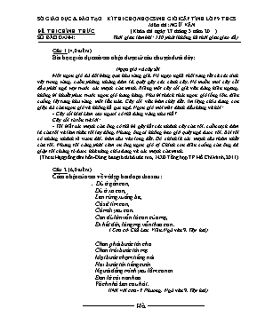 Kì thi chọn học sinh giỏi cấp tỉnh lớp 9 THCS môn thi Ngữ Văn